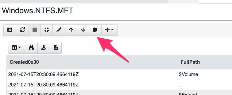Importing a table into the timeline