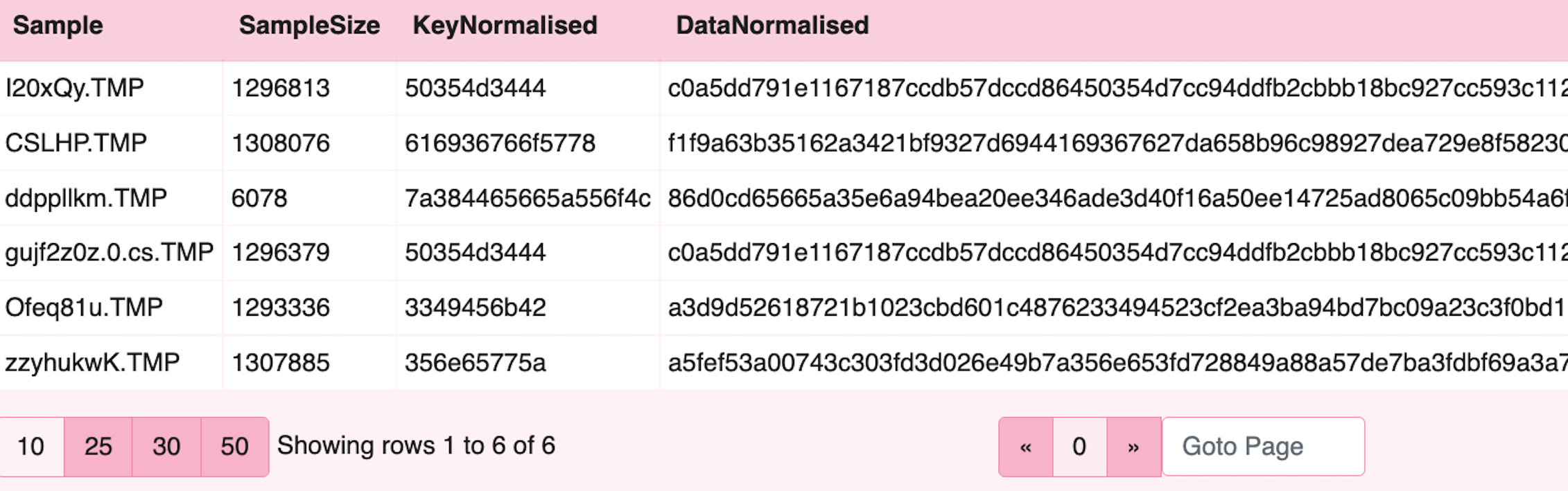 VQL: hex normalization