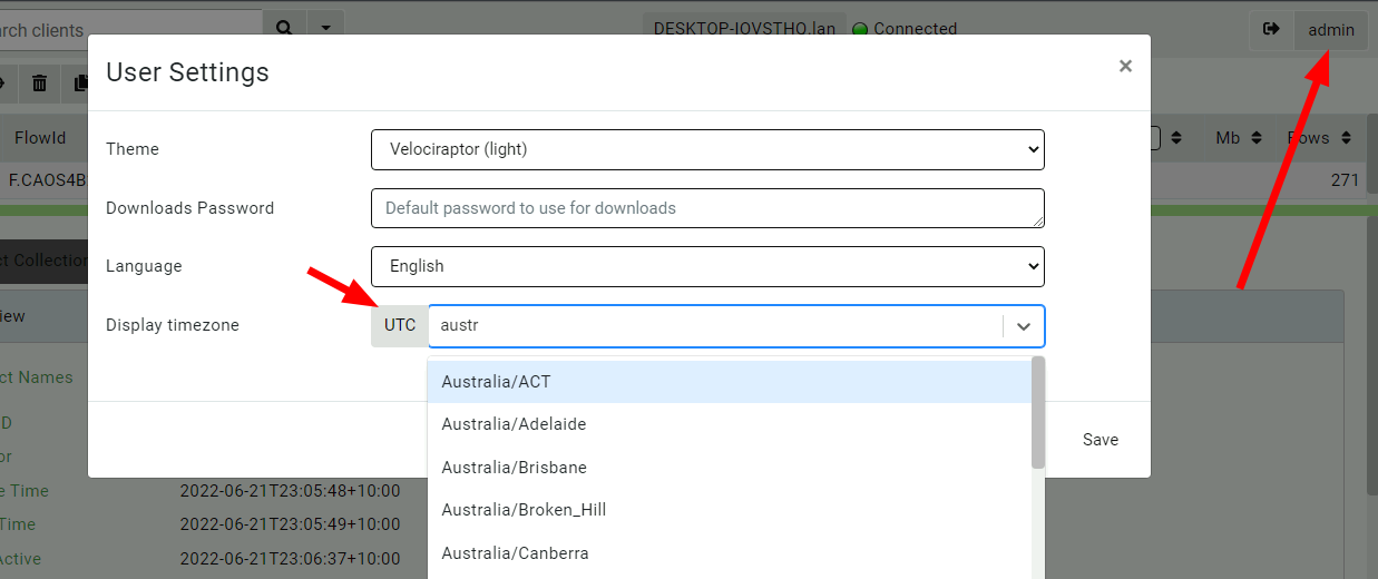 Selecting a custom timezone