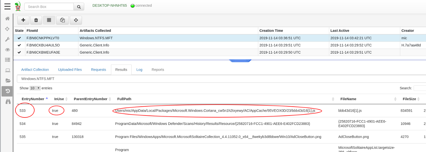 Recovering deleted NTFS Files with Velociraptor :: Velociraptor ...