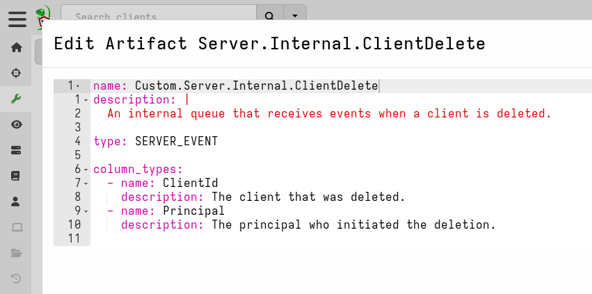 Server.Internal.ClientDelete contains no sources