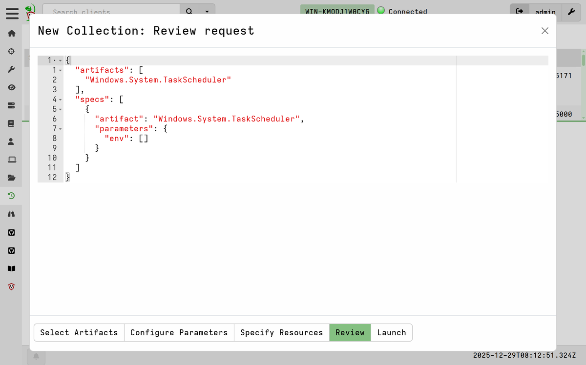 The collection request