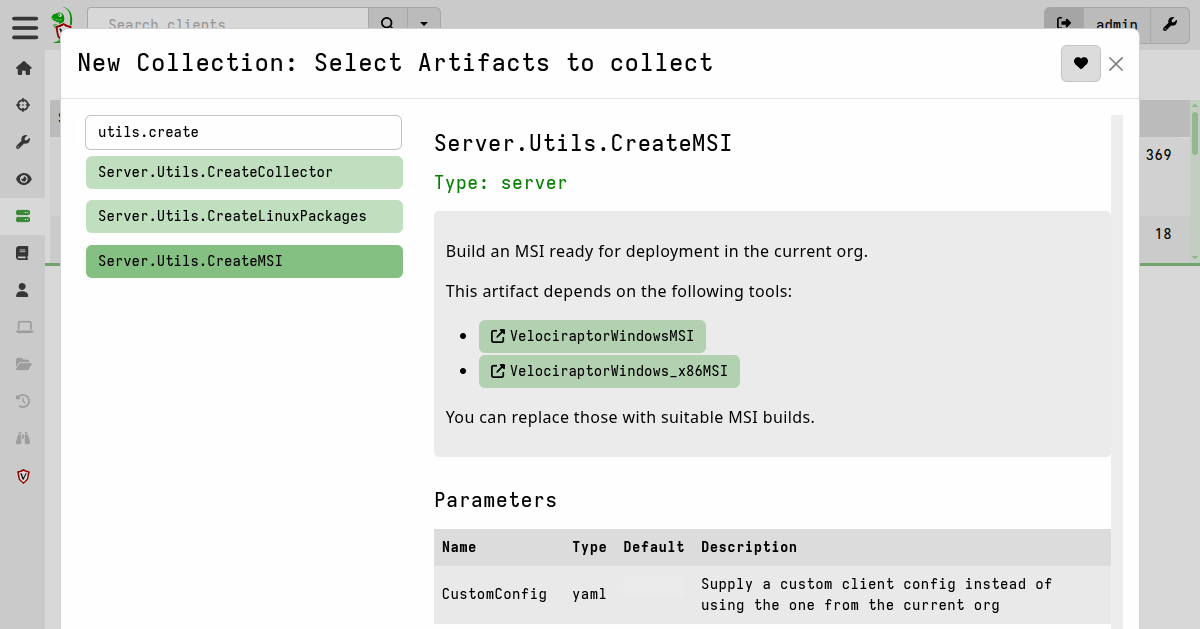 Selecting the repackaging artifacts