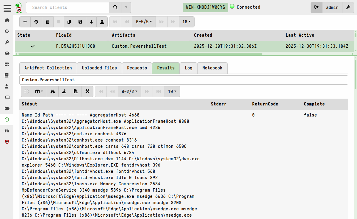 Extending VQL with Powershell - unstructured output