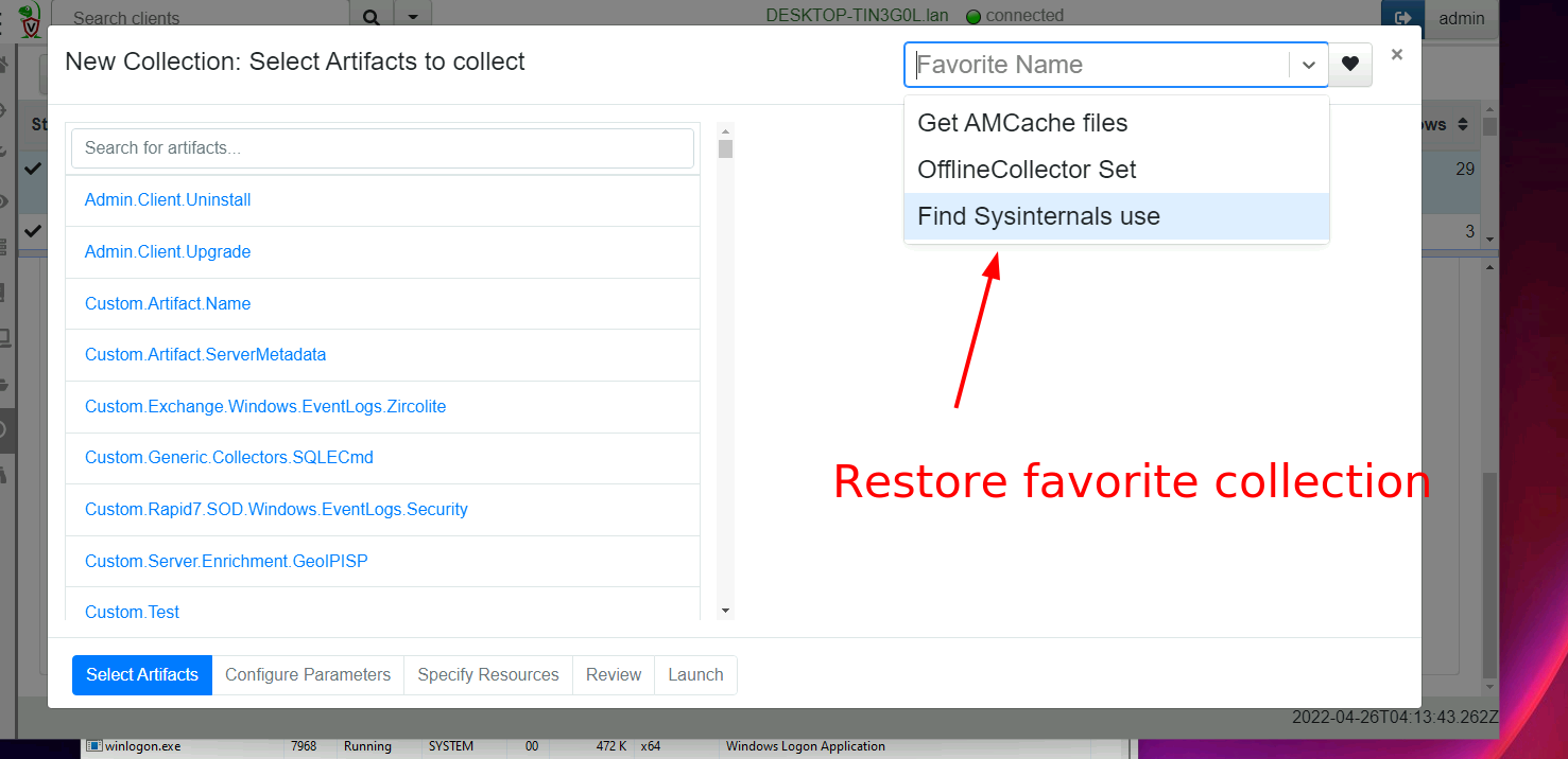 Restoring a favorite collection